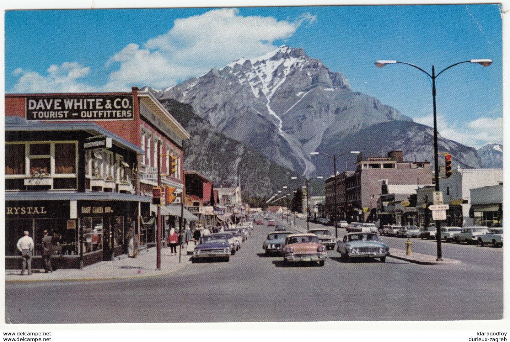 Banff Avenue And Cascade Mountain Old Postcard Unused B170720 - Banff