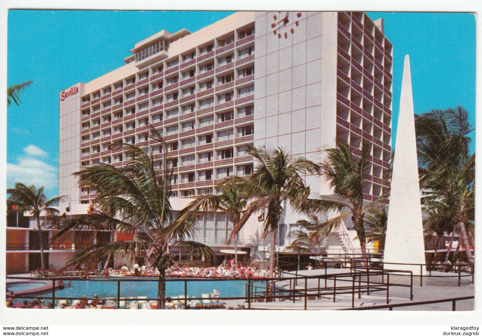 Miami Beach, Seville Hotel Old Postcard Unused B170720 - Miami Beach