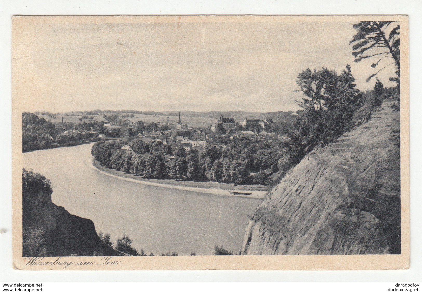 Wasserburg Am Inn Old Postcard Posted 193? To Zagreb B191215 - Wasserburg (Inn)
