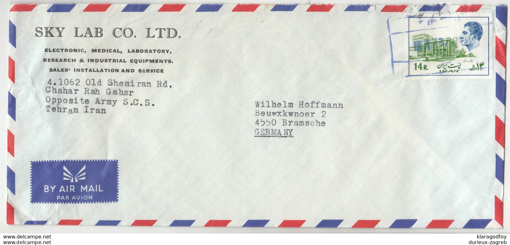 Sky Lab Co., Teheran Company Air Mail Letter Cover Travelled To Germany B190922 - Iran