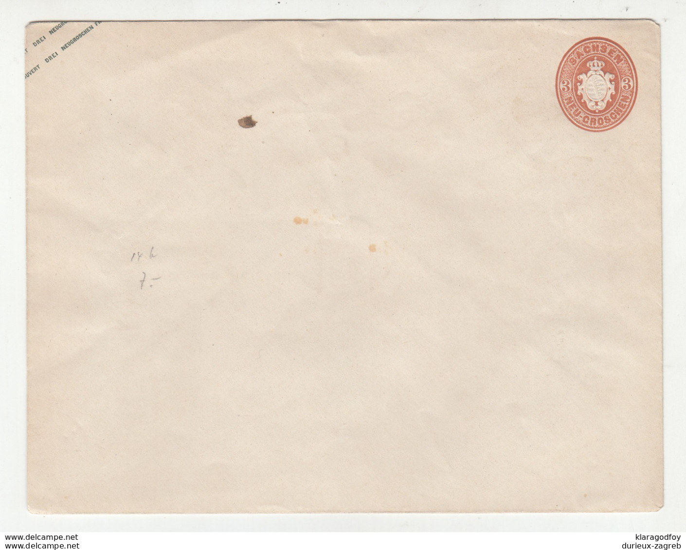 Sachsen Unused Postal Stationery Letter Cover B190715 - Sachsen