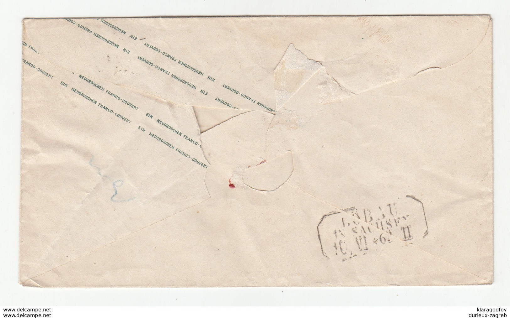 Sachsen Postal Stationery Letter Cover Travelled 1869 Leipzig To Löbau B190715 - Sachsen