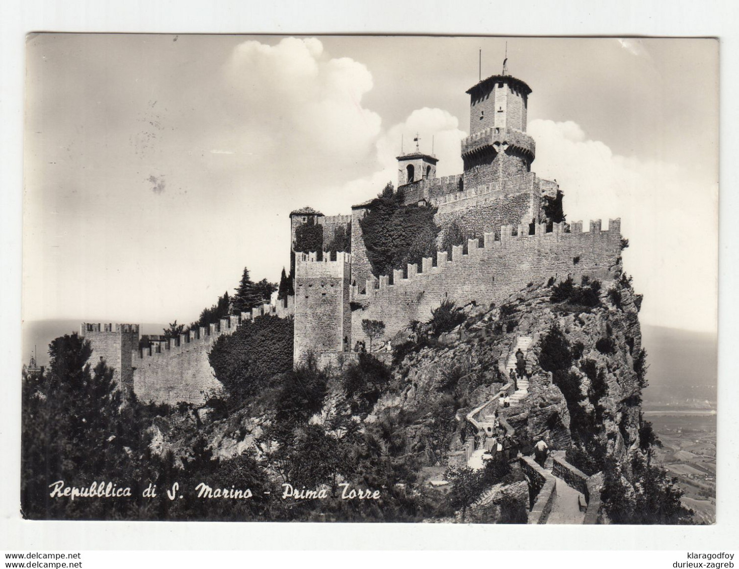 San Marino 2 Multifranked Postcards Posted 1953/57 To Germany B210301 - Briefe U. Dokumente