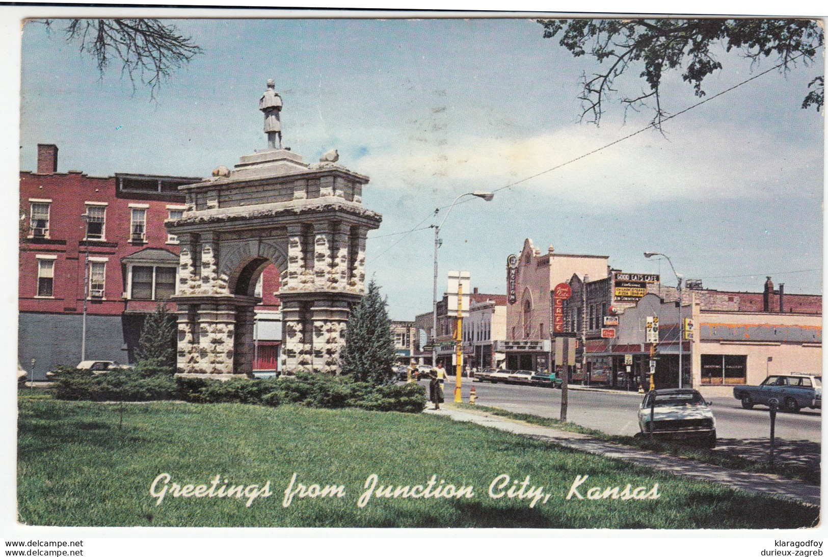 Junction City, City Pak & Main Street Postcard Travelled 1974 B170810 - Andere & Zonder Classificatie