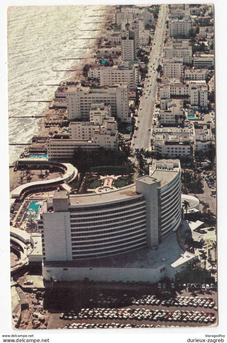 Miami Beach, Fontainebleau Hotel Postcard Travelled 1957 B170810 - Miami Beach