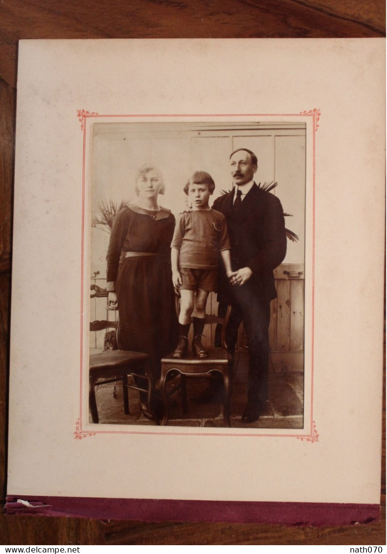 2 Photos 1910's Cheminot Apéritif Famille Couple Enfant France Print Vintage Photographe - Trains