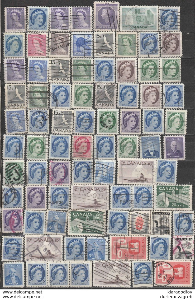 Canada QEII Old Stamps Small Accumulation (please Read Description) B190601 - Other & Unclassified
