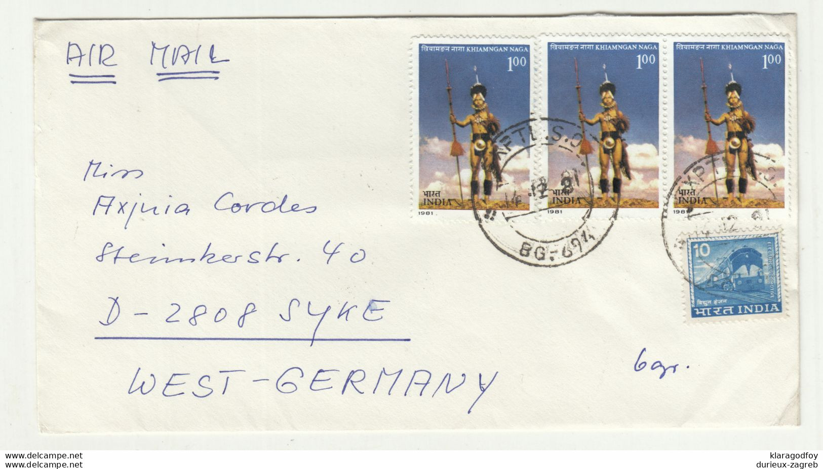 India Letter Cover Posted 1981 To Germany B210120 - Storia Postale