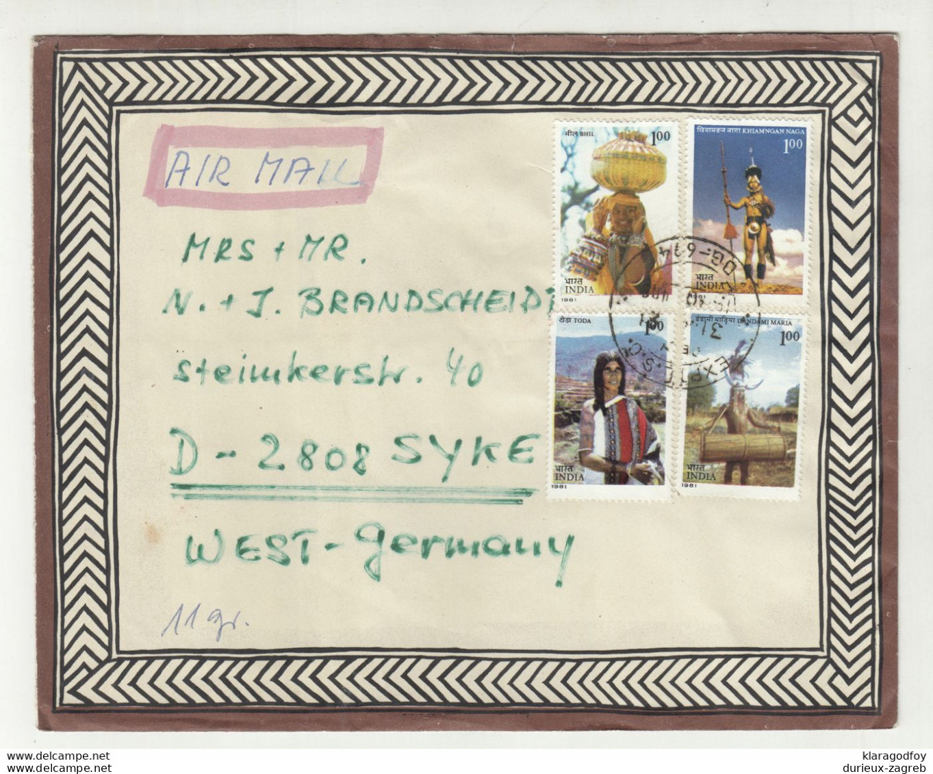 India Letter Cover Posted 1981 To Germany B210120 - Lettres & Documents