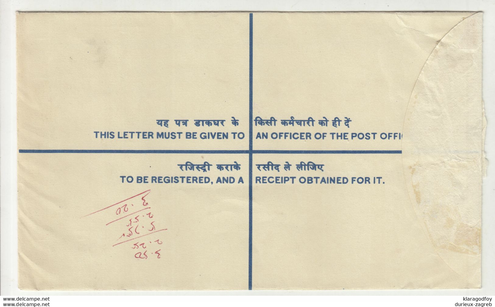 India Postal Stationery Registered Letter Cover Posted 1981 To Germany B210120 - Unclassified