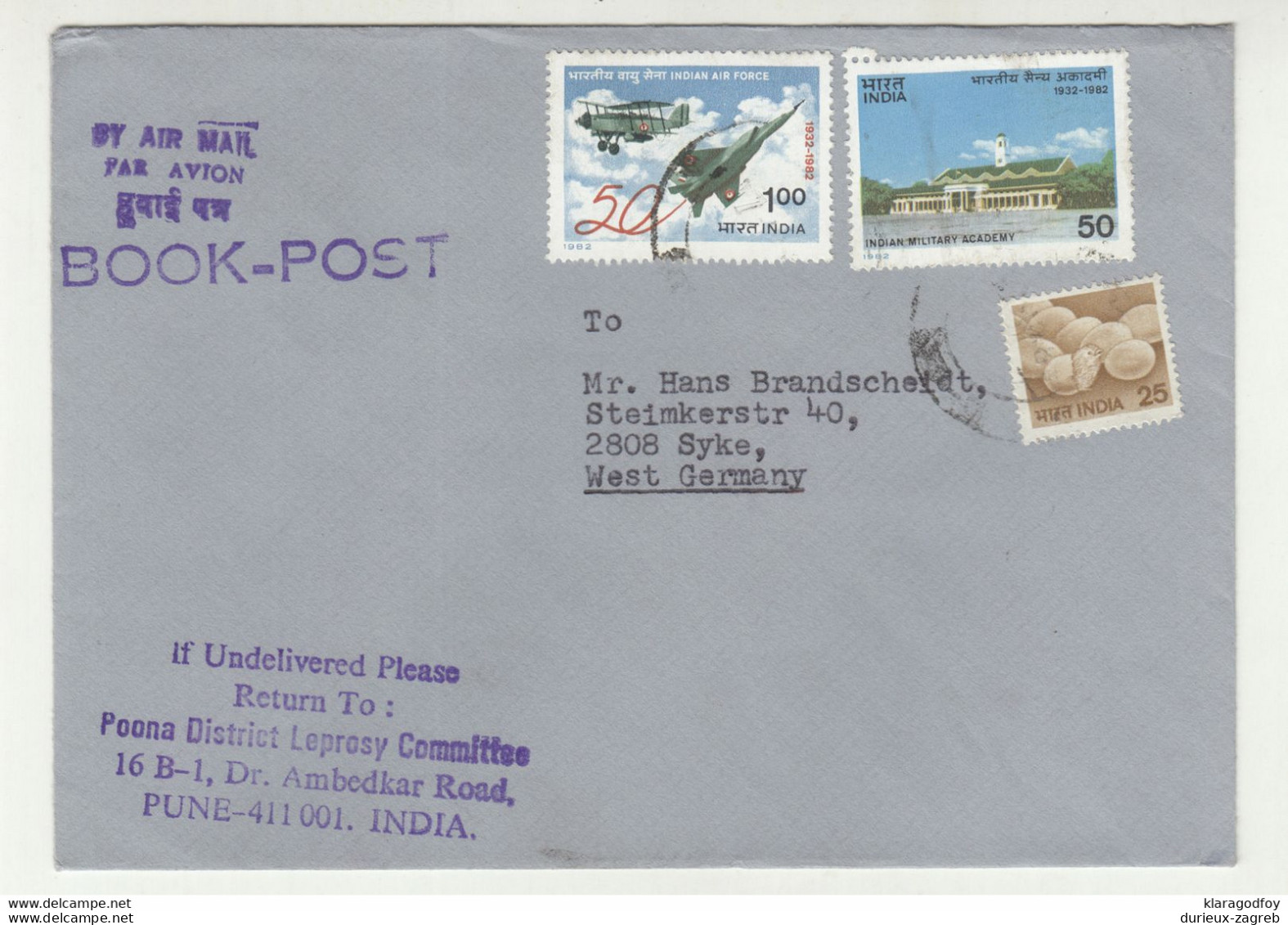 India Letter Cover Posted 1982 To Germany B210120 - Briefe U. Dokumente