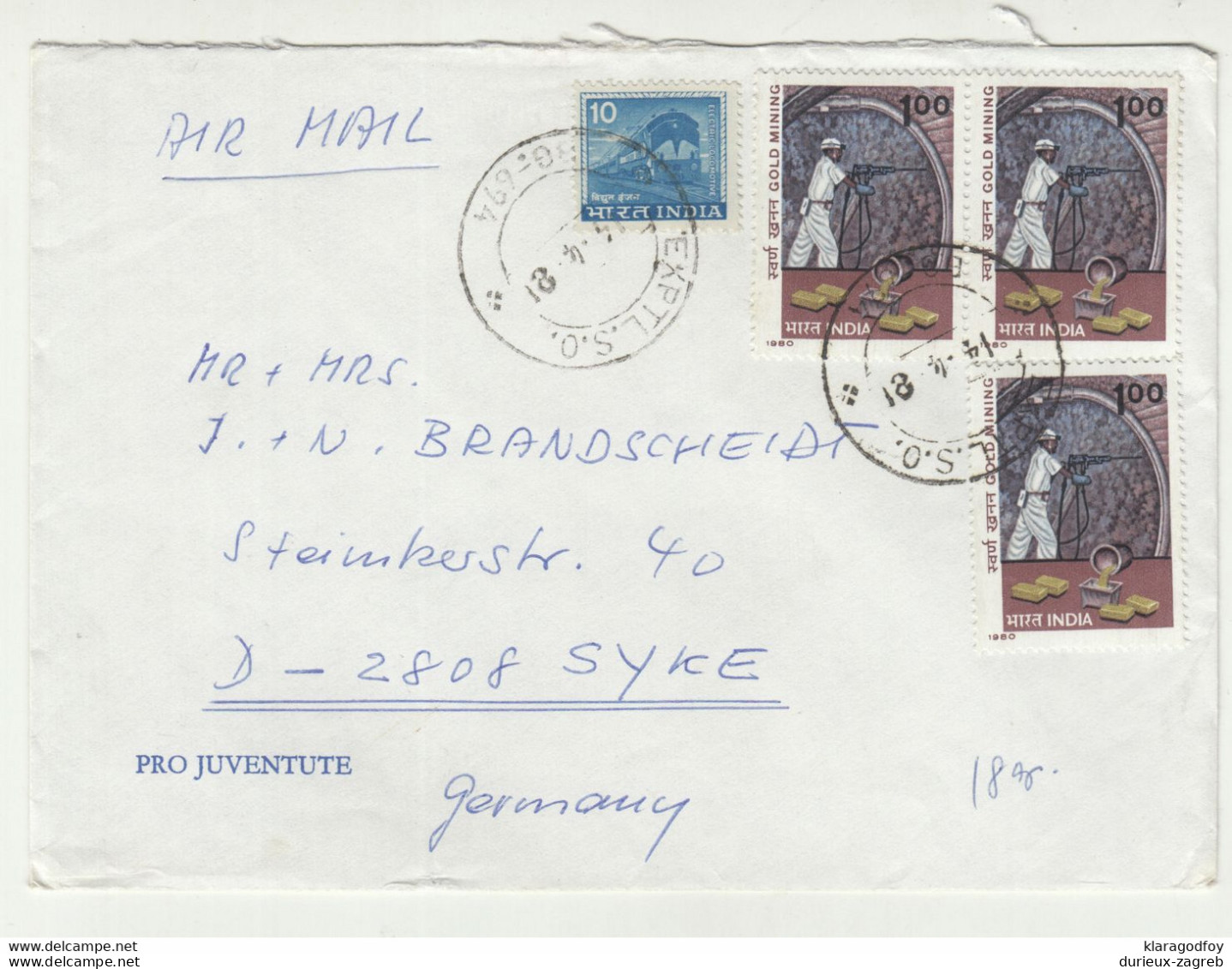 India Letter Cover Posted 1981 To Germany B210120 - Lettres & Documents