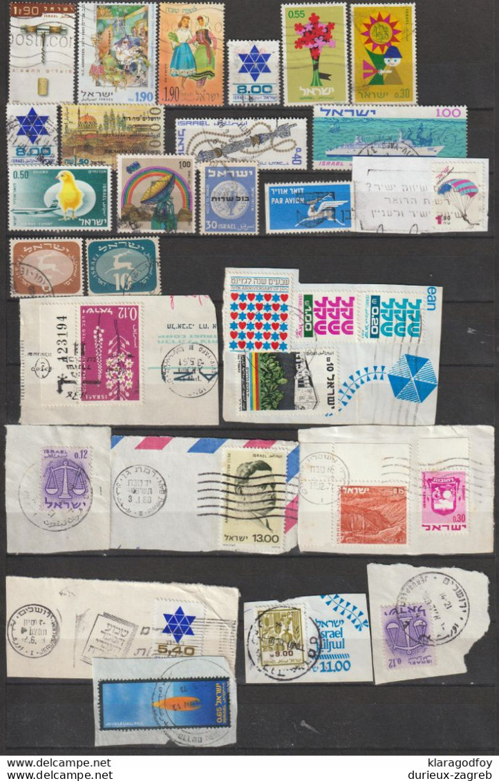 Israel 1969-1990 Stamps Small Accumulation (please Read Description) B201230 - Used Stamps (without Tabs)