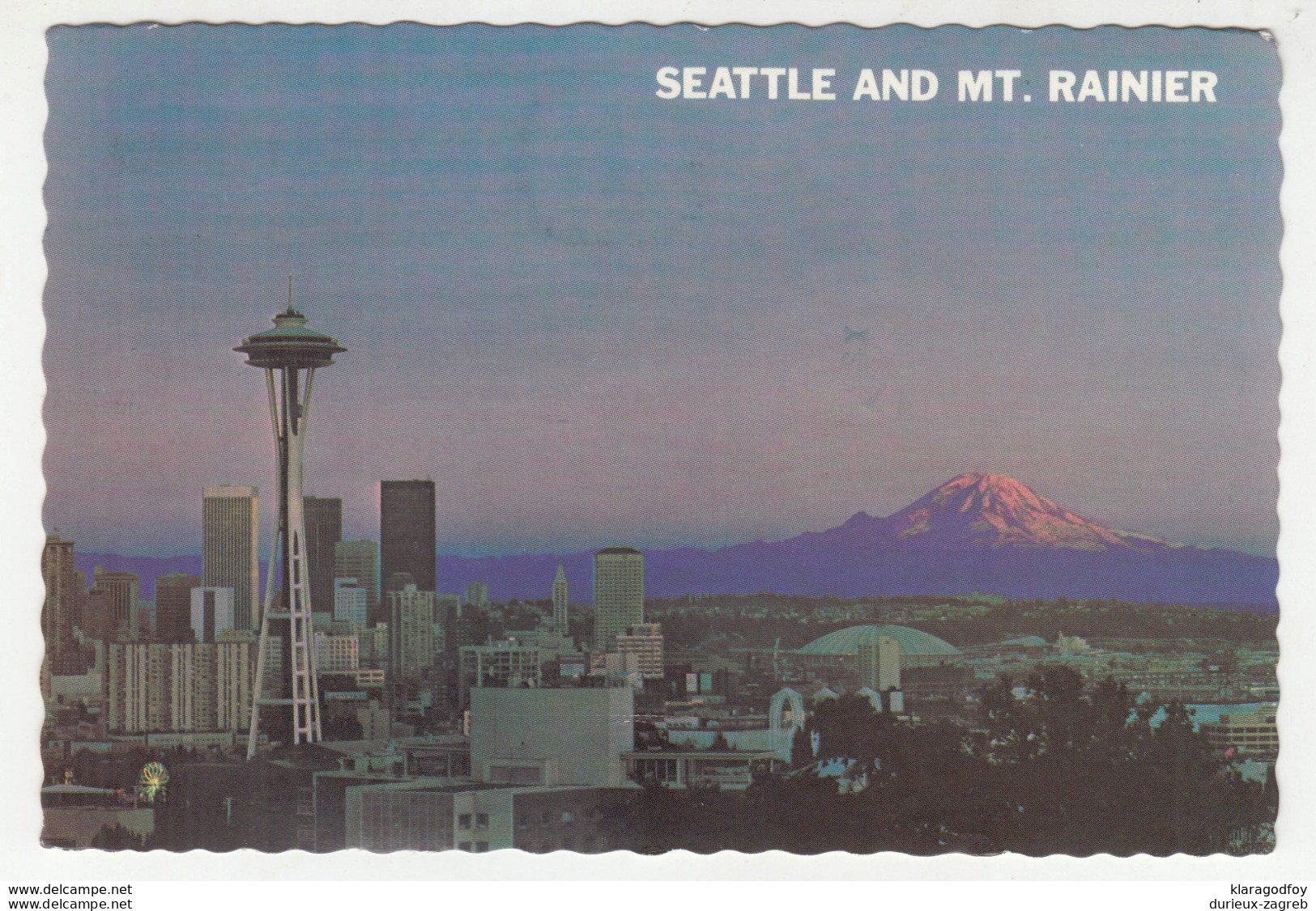 Seattle And Mt. Rainier Old Postcard Posted 1978 To Yugoslavia B191003 - Seattle
