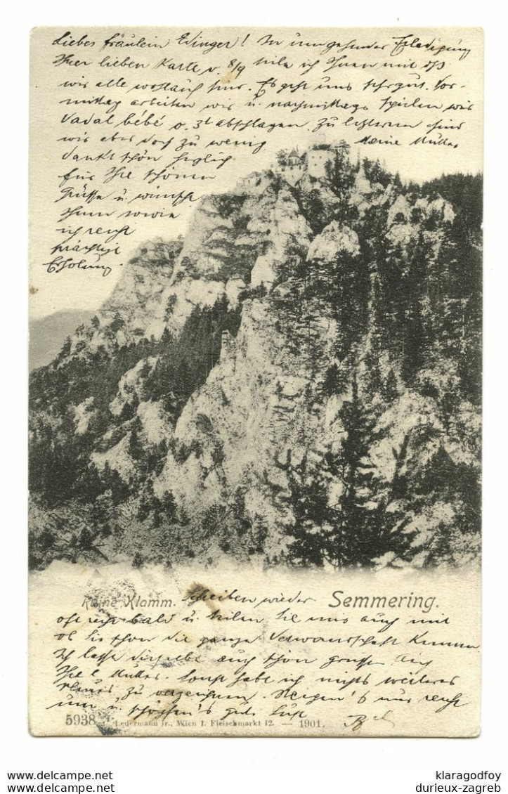 Semmering Old Postcard Posted 1906 Bb200725 - Semmering