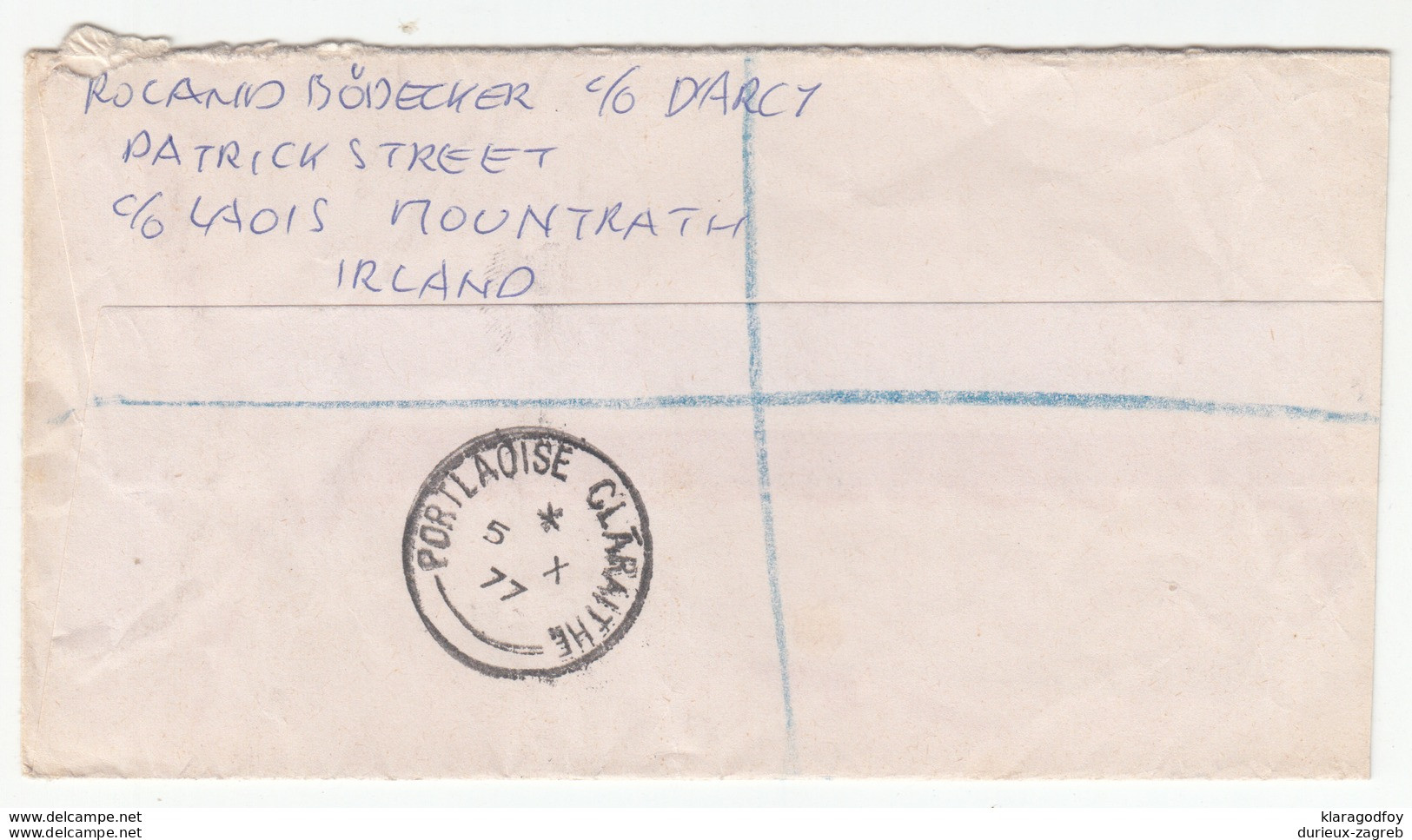Ireland Multifranked Registered Letter Cover Travelled 1977 Mountrath To Austria B170925 - Lettres & Documents
