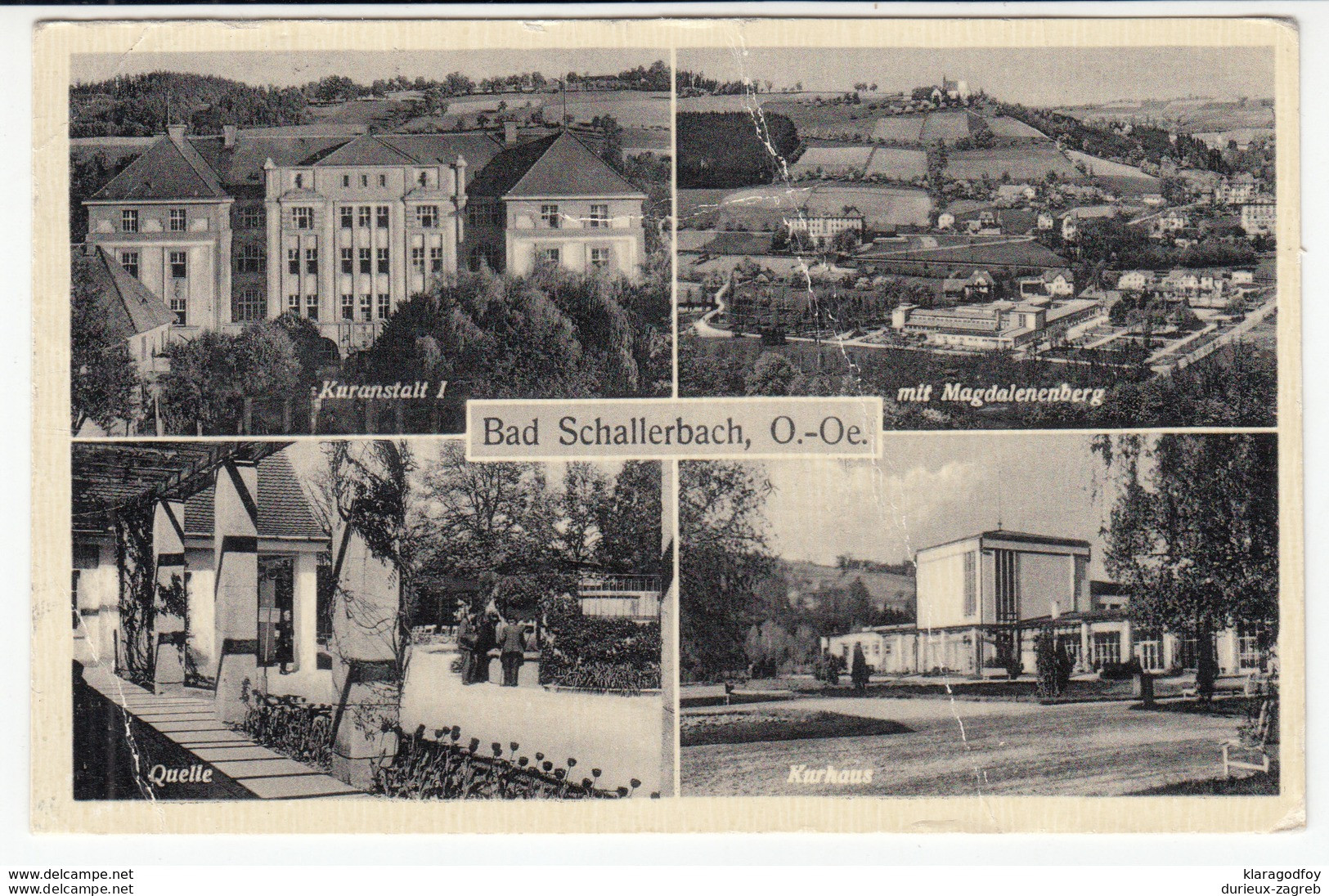 Bad Schallerbach Old Postcard Travelled 195? B170915 - Bad Schallerbach