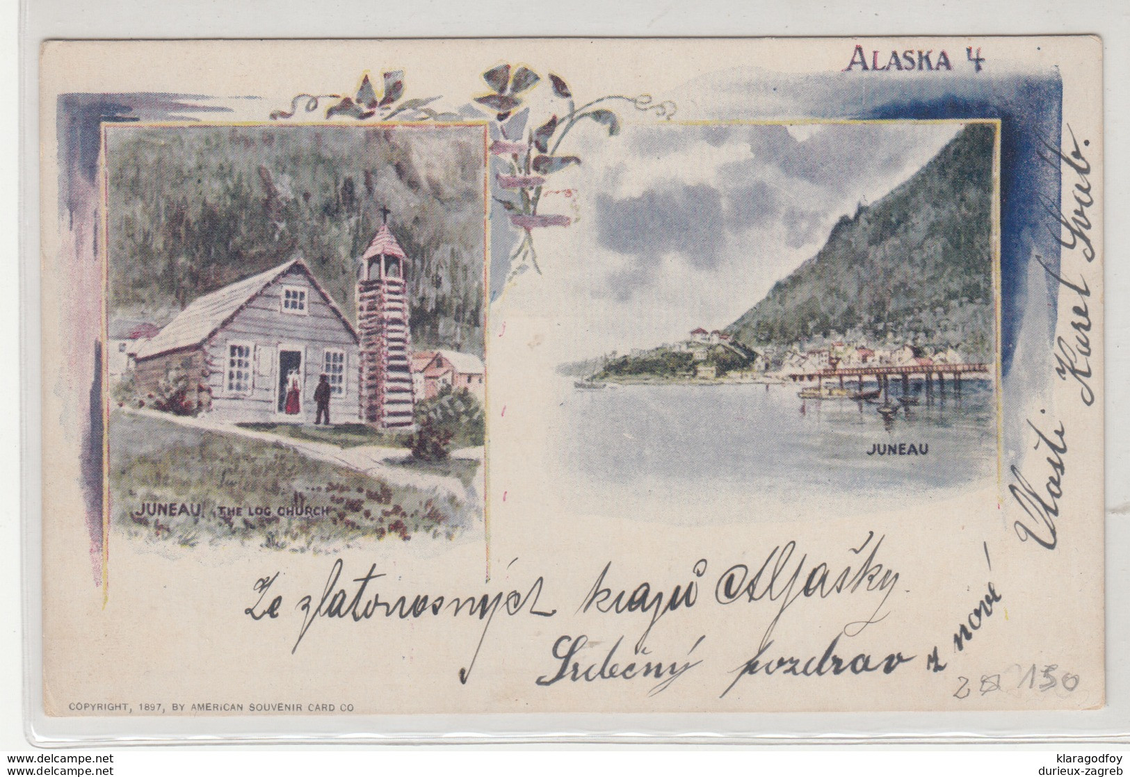 Alaska - American-Souvenir-Card (1897) Travelled In Letter B190720 - Juneau
