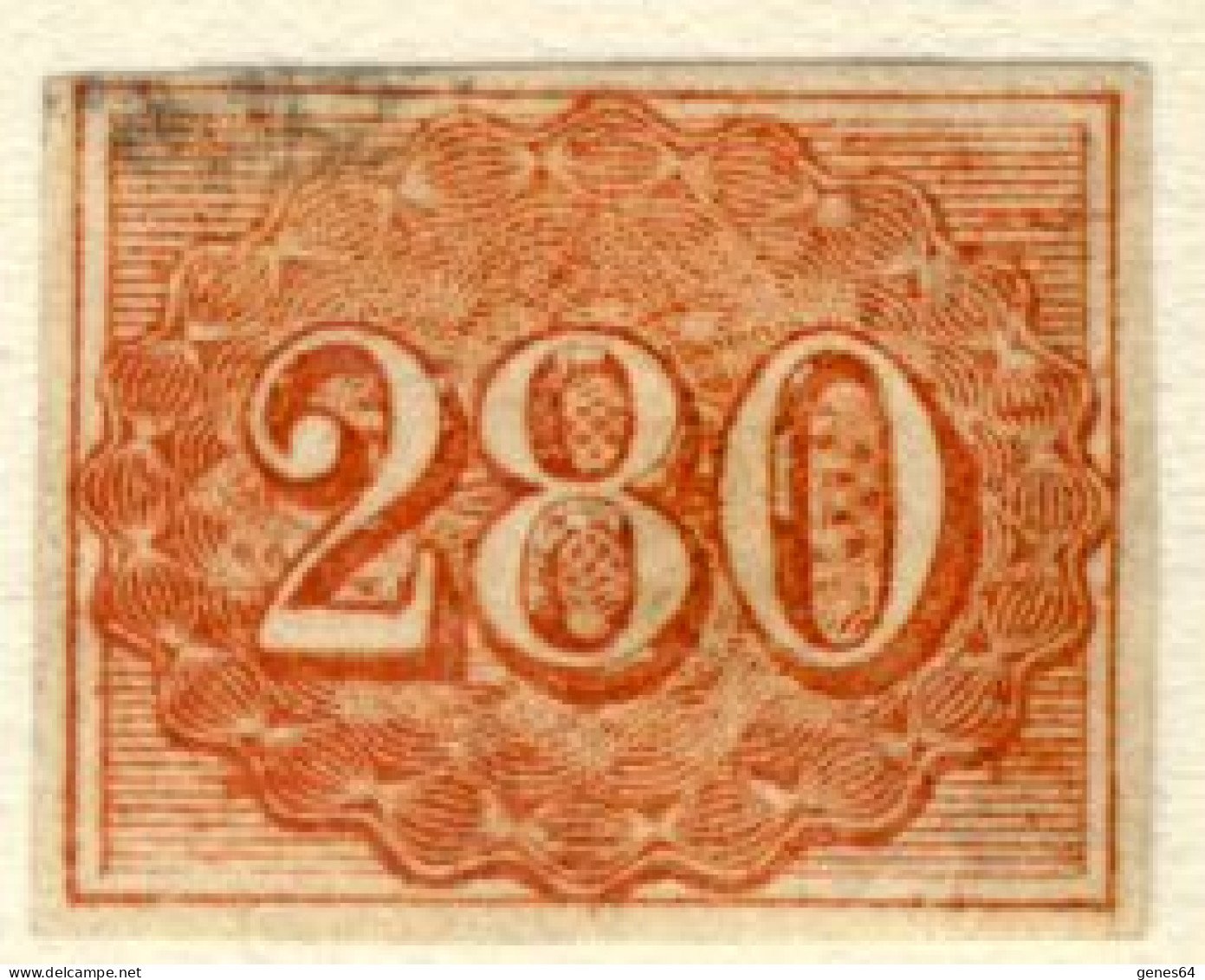 1861  - 280 Real Rosso - Signed A.Diena - Usados