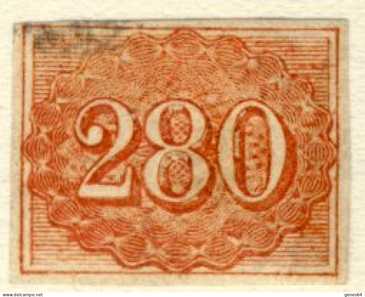 1861  - 280 Real Rosso - Signed A.Diena - Gebraucht