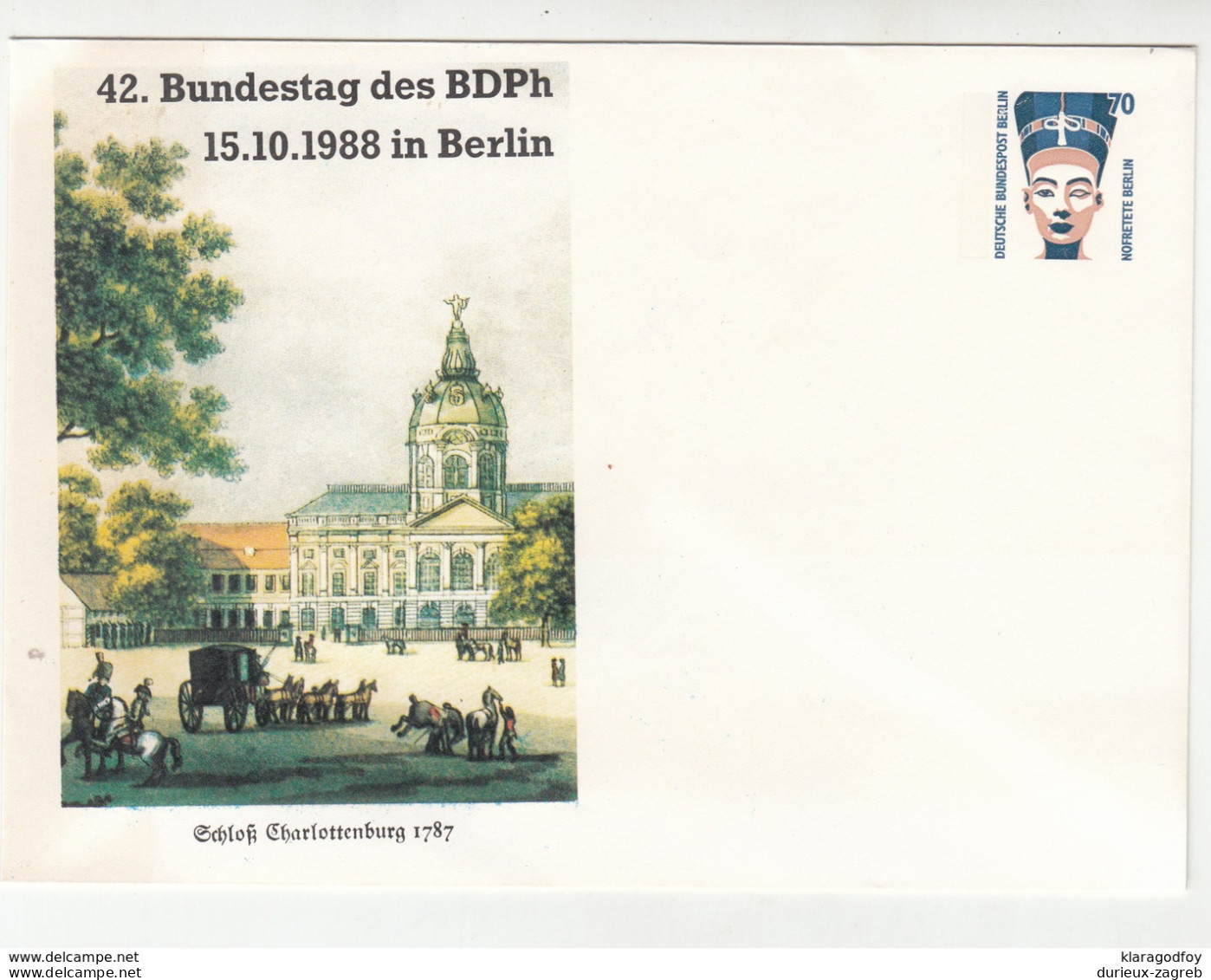Germany 42. Bundestag Des BDPh Berlin 1988 Illustrated Postal Stationery Letter Cover Unused B200510 - Private Covers - Mint