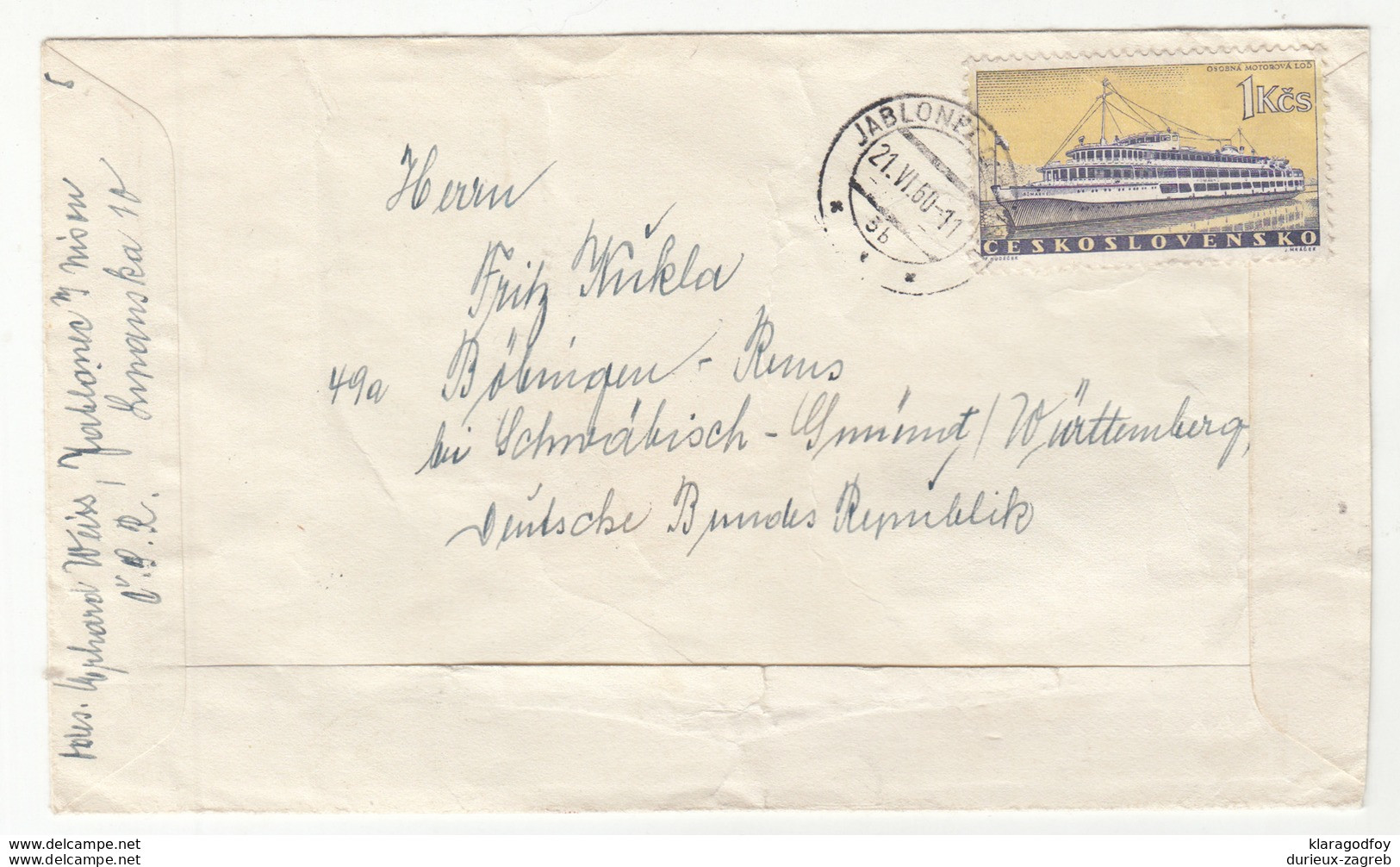 Czechoslovakia Letter Cover Posted 1960 B200501 - Lettres & Documents