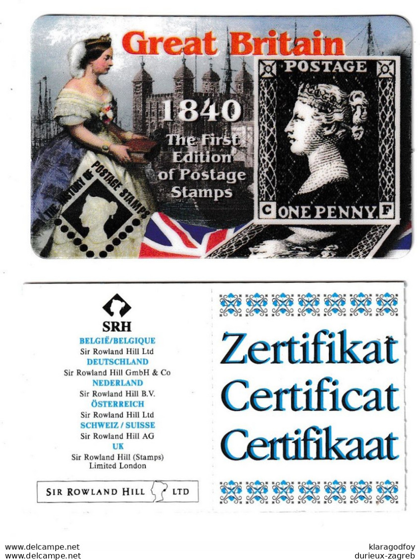 United Kingdom The First Eidition Of Postage Stamps Penny Black Phonecard Unused B210915 - Timbres & Monnaies