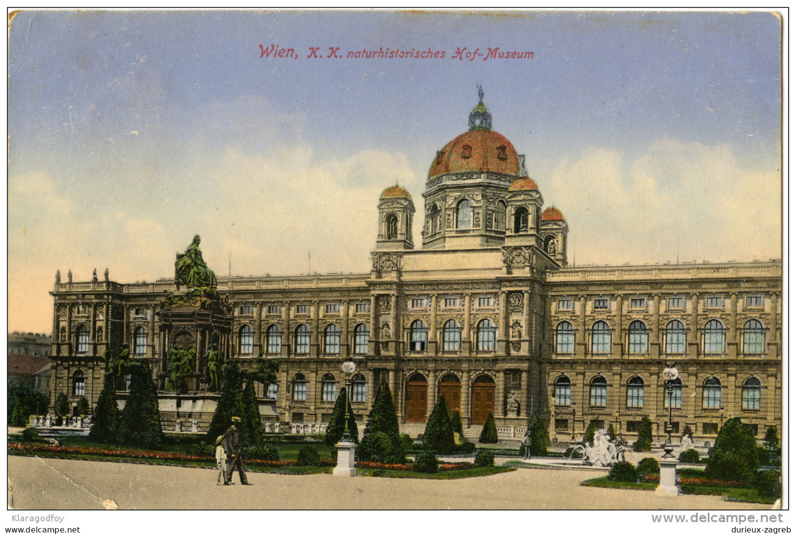 Wien K.K.Naturhistorisches Hof-Museum Postcard Travelled 1918 Bb151012 - Museen