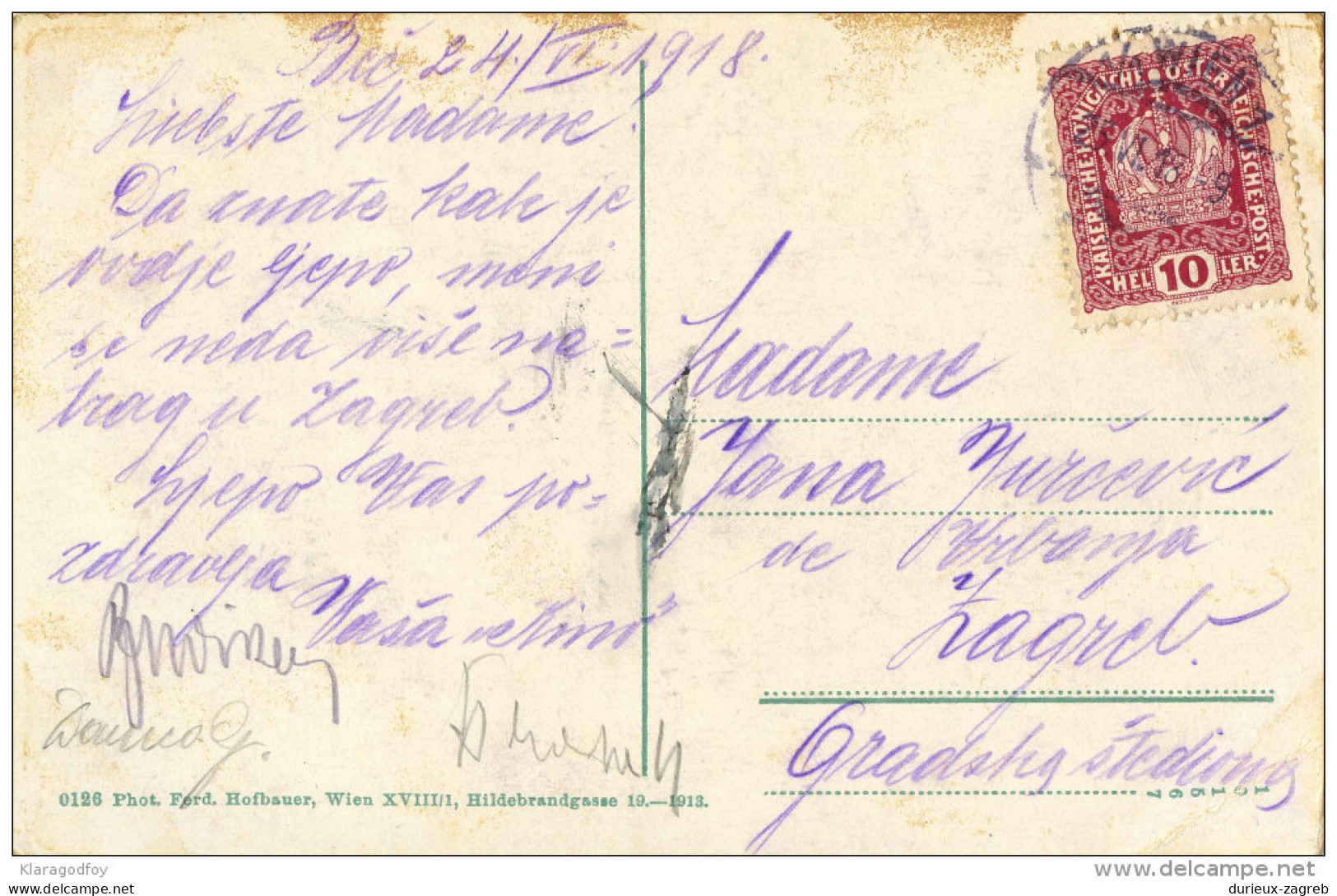 Wien K.K.Naturhistorisches Hof-Museum Postcard Travelled 1918 Bb151012 - Museen