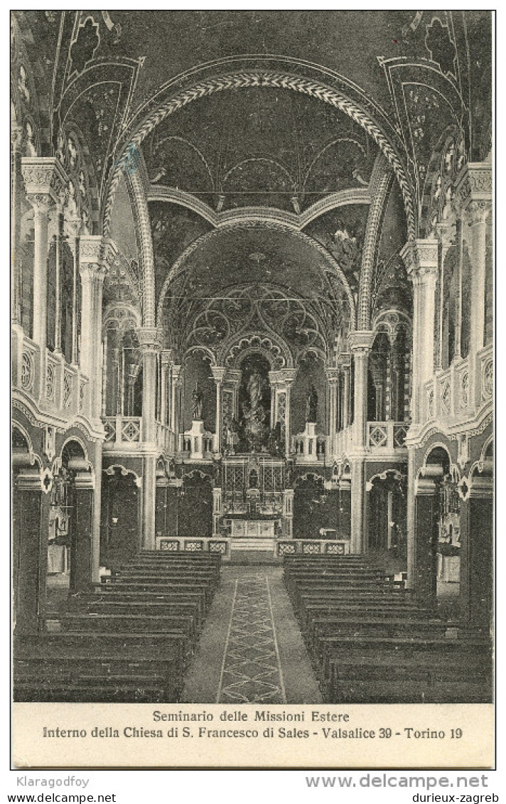Chiesa Di S.Francesco Di Sales Old Postcard Sent From Germany 1930 Bb151012 - Churches