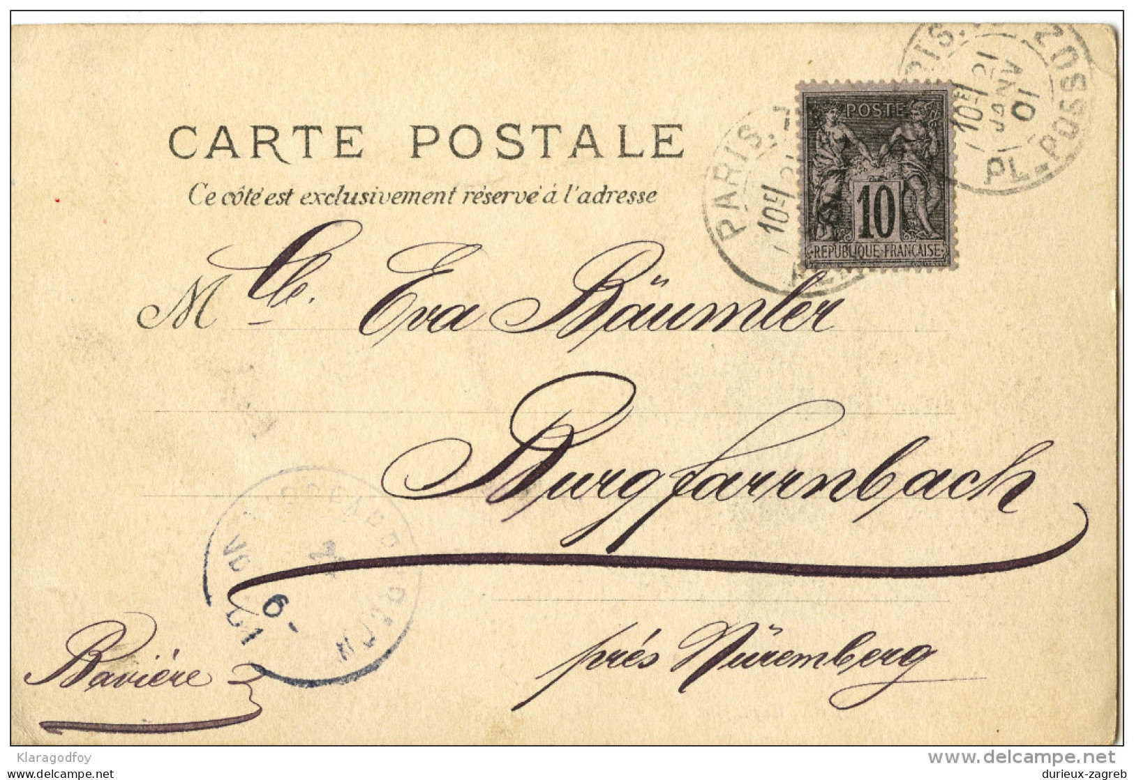 Paris - Exposition De 1900 - Espagne Old Postcard Travelled 1901 Bb151012 - Ile-de-France