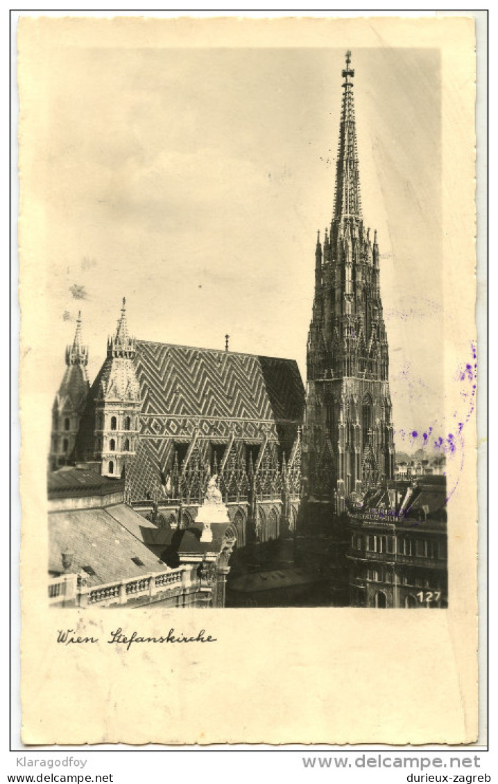 Wien Stefanskirche Censored Postcard Travelled 1951 Bb151005 - Stephansplatz