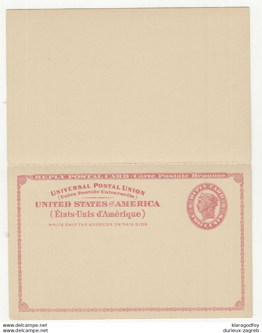 US 1924 Postal Stationery Postcard With Reply  B210201 - 1921-40