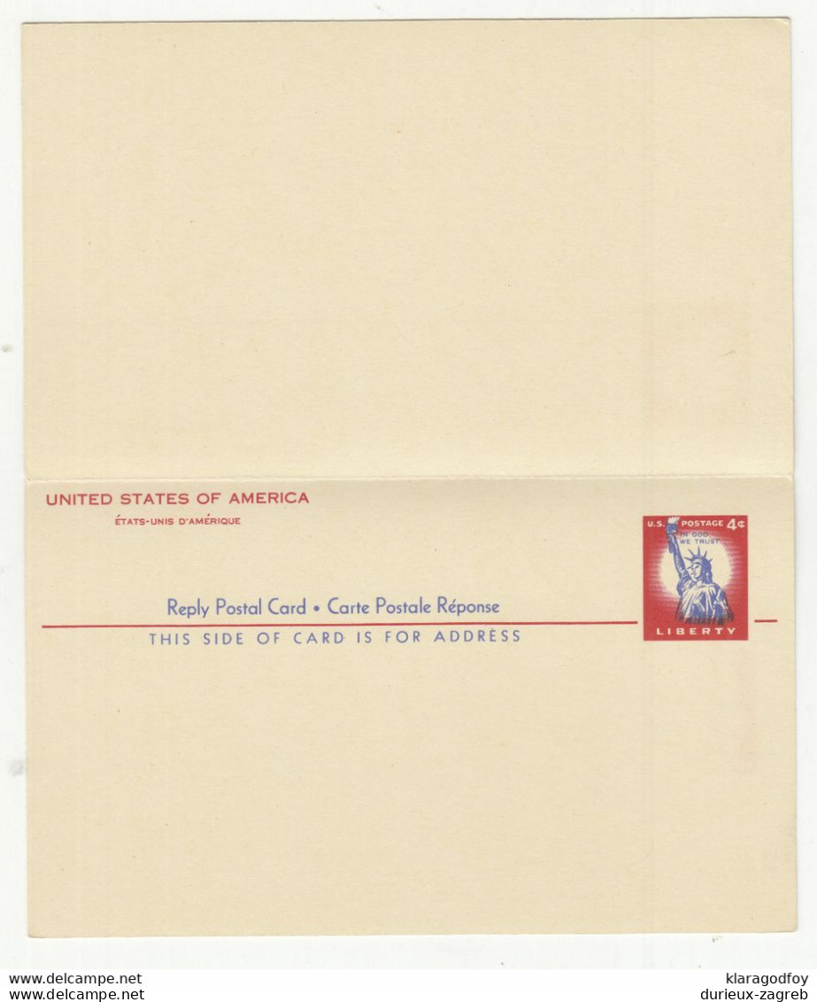 US 1956 Postal Stationery Postcard With Reply   B210201 - 1941-60