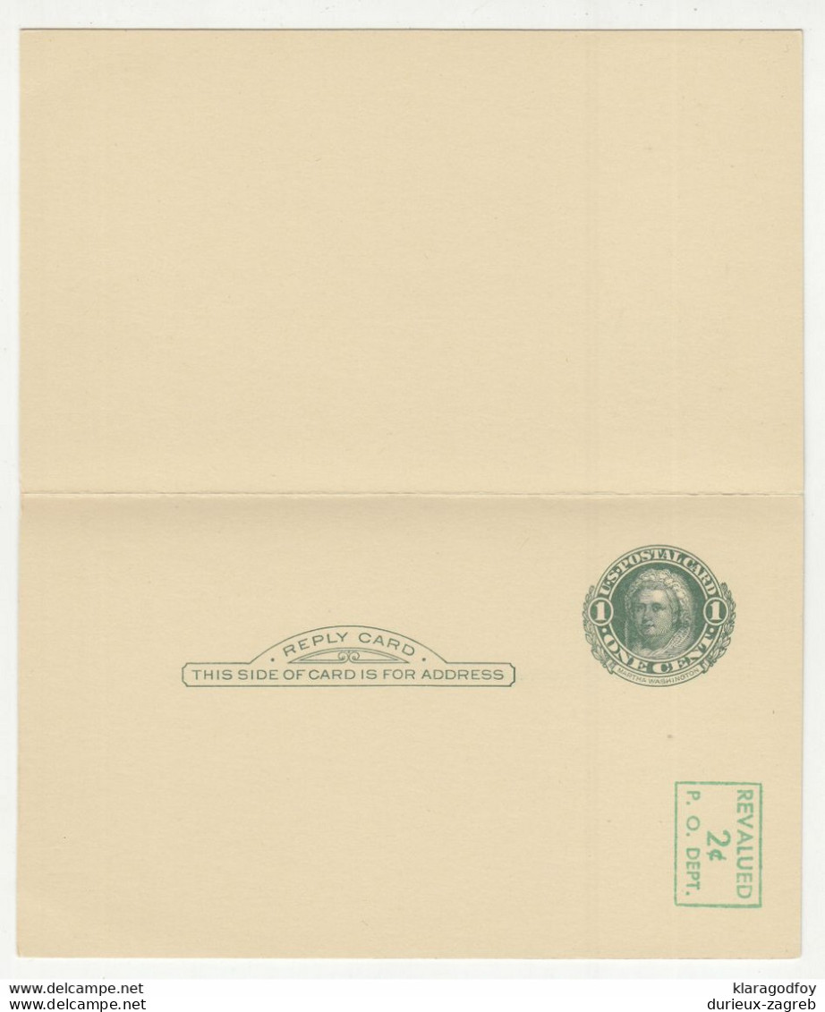 US 1952 Surcharged Postal Stationery Postcard With Reply   B210201 - 1941-60