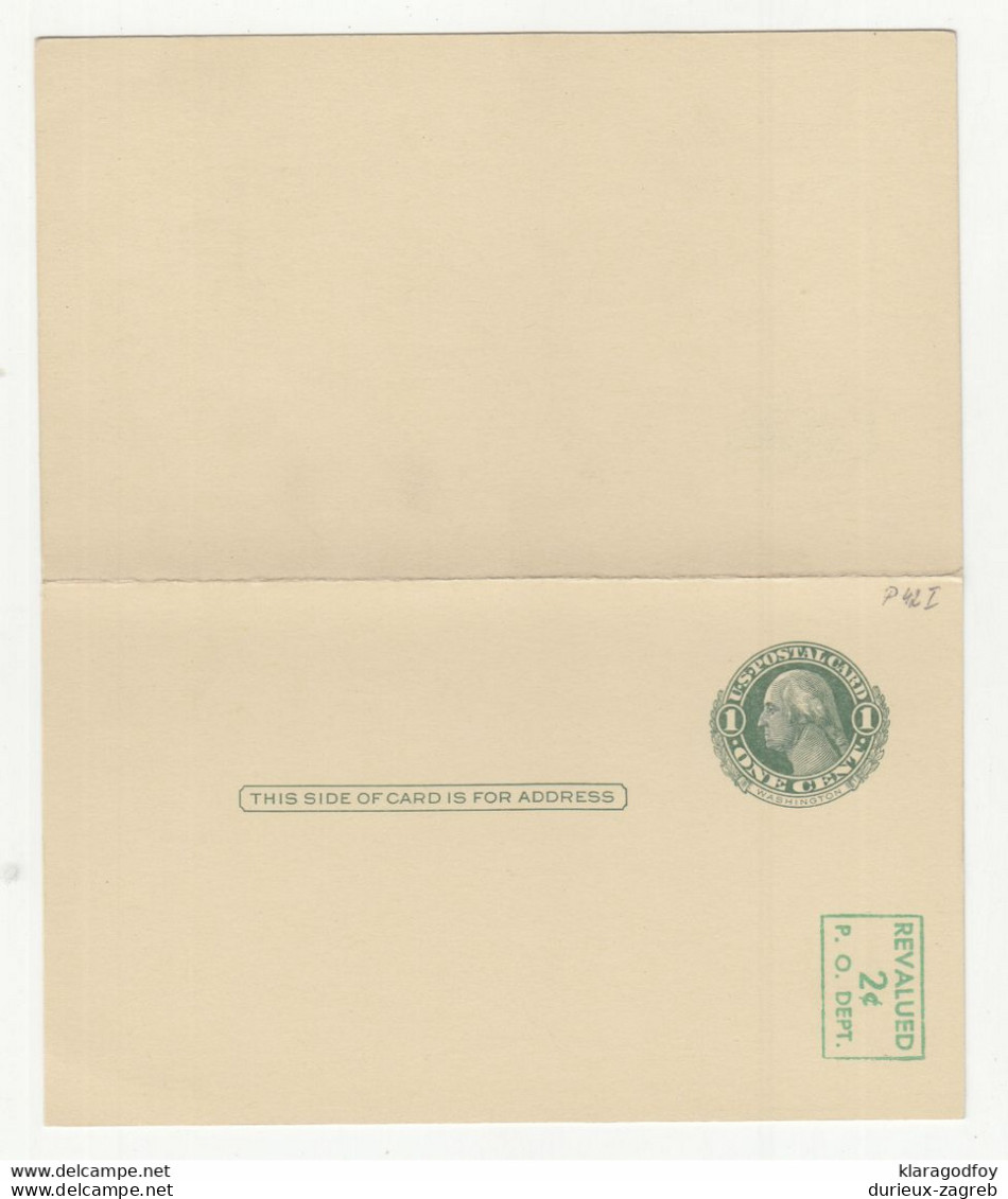 US 1952 Surcharged Postal Stationery Postcard With Reply   B210201 - 1941-60