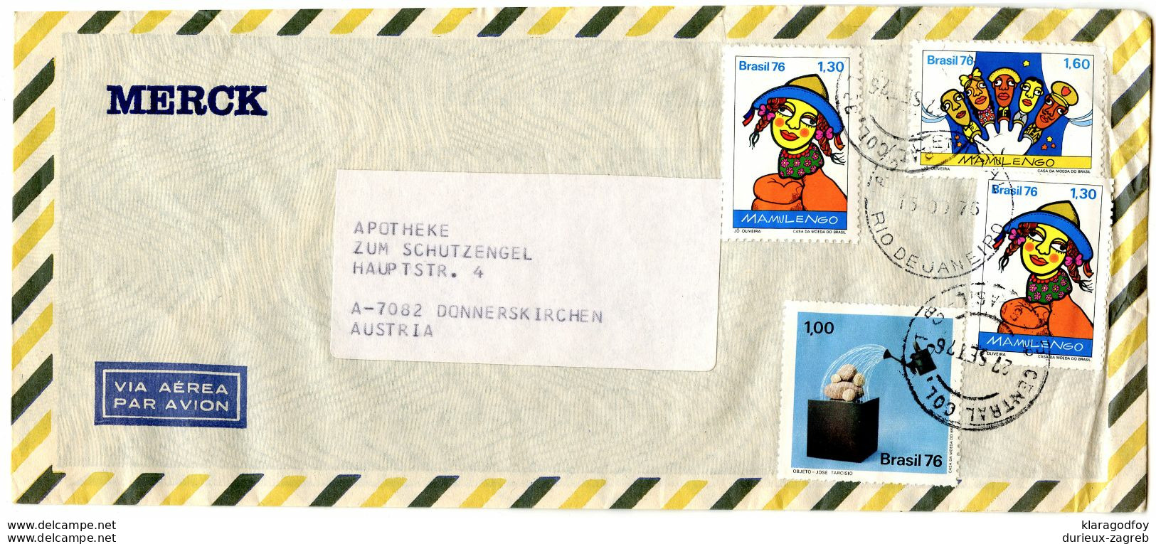 Brasil, Merck Company Letter Cover Posted 1976 B200725 - Briefe U. Dokumente