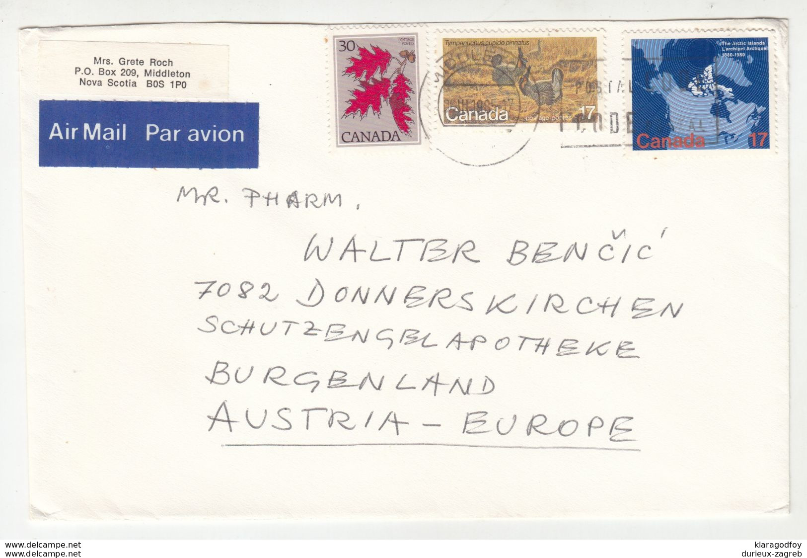 Canada, Letter Cover Posted 1985 Middleton (Nova Scotia) Pmk B200720 - Briefe U. Dokumente