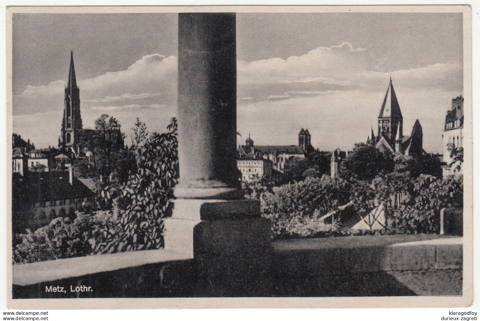 Metz Old Postcard Travelled 1944 Trier Pmk B180725 - Lothringen