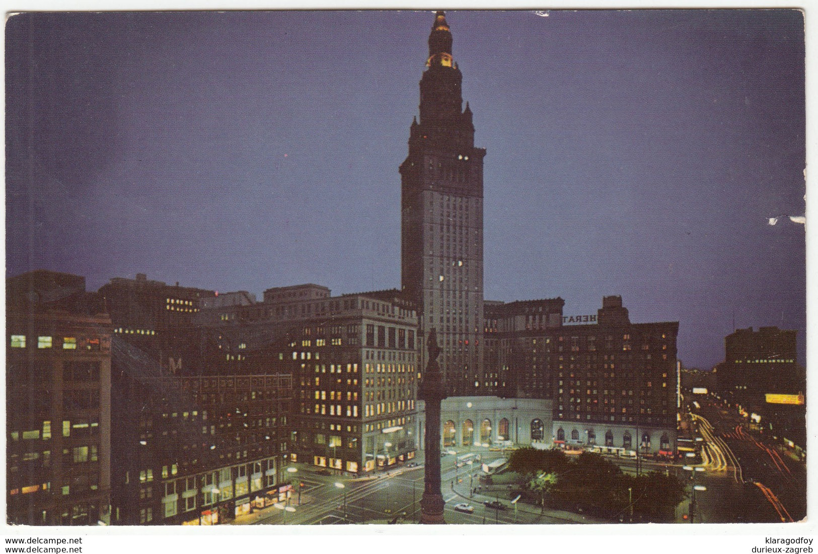Cleveland Public Square Postcard Travelled 1972 B180725 - Cleveland