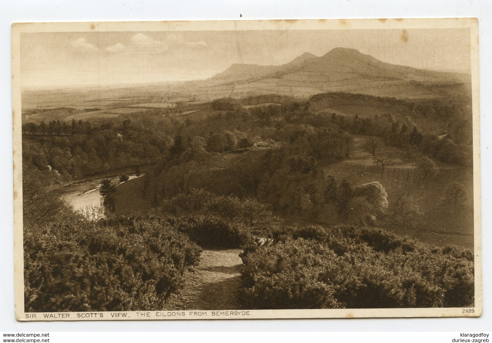 Scott's View, The Eildons From Bemersyde Postcard Unused B171212 - Roxburghshire