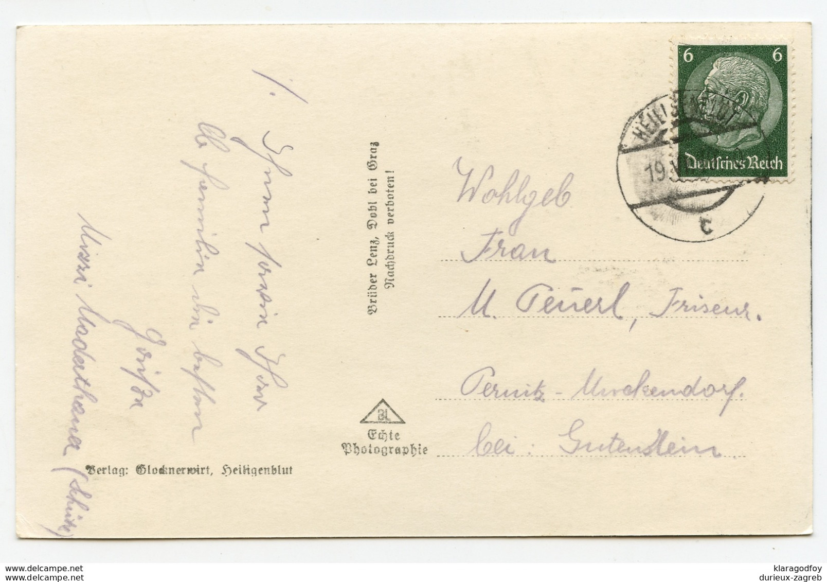 Heiligenblut Am Großglockner Old Postcard Travelled 1939 B171025 - Heiligenblut