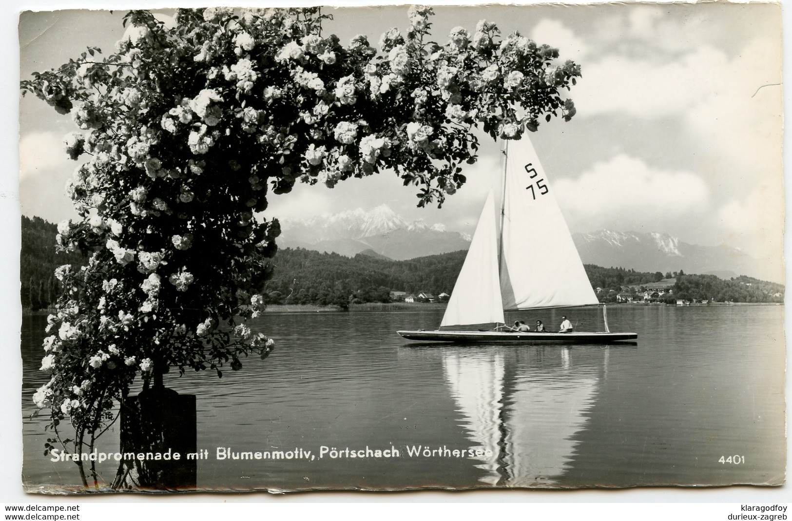 Pörtschach Am Wörthersee Old Postcard Travelled 1961 Klagenfurt Pmk B171025 - Pörtschach