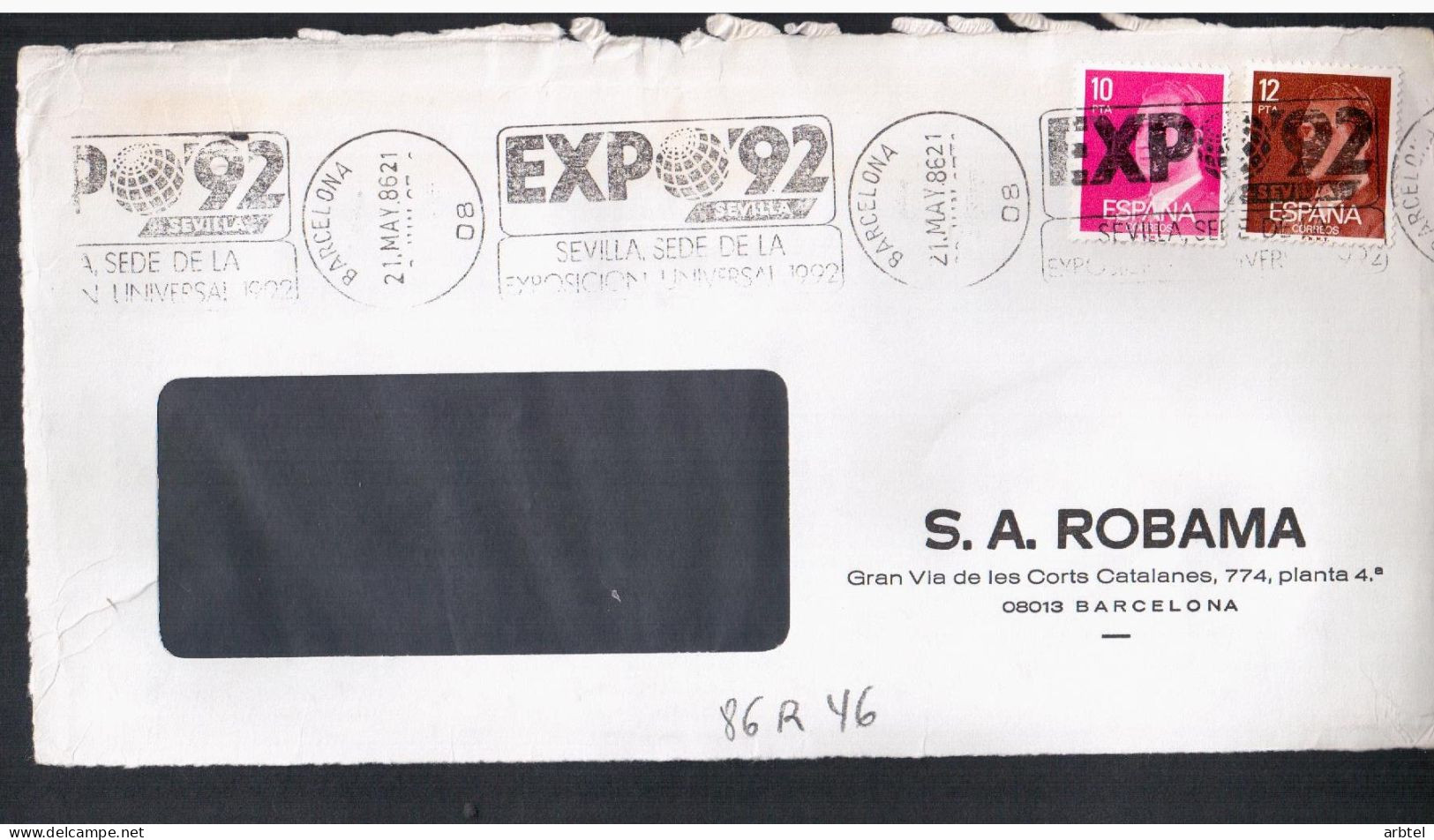 BARCELONA FRONTAL 1986 RODILLO EXPO 92 SEVILLA - 1992 – Séville (Espagne)