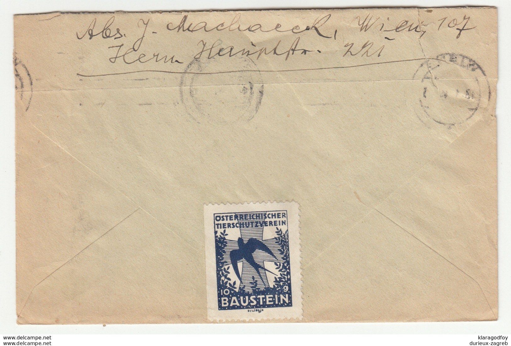 Reich, Sparrow Charity Stamp On WWII Feldpost Letter Cover Travelled 1941 Wien To FP18360 B180420 - Sparrows
