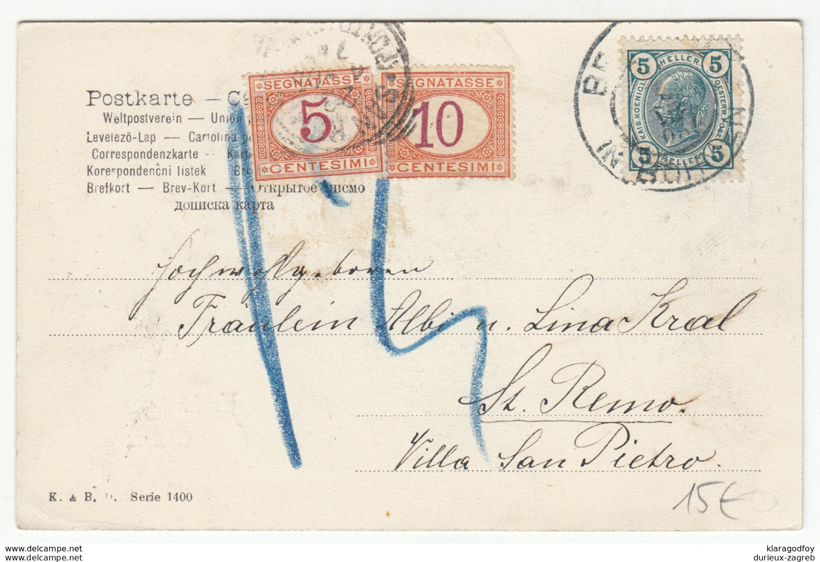 Easter Greeting Card Postcard Postcard Ported 190? B191101 - Segnatasse