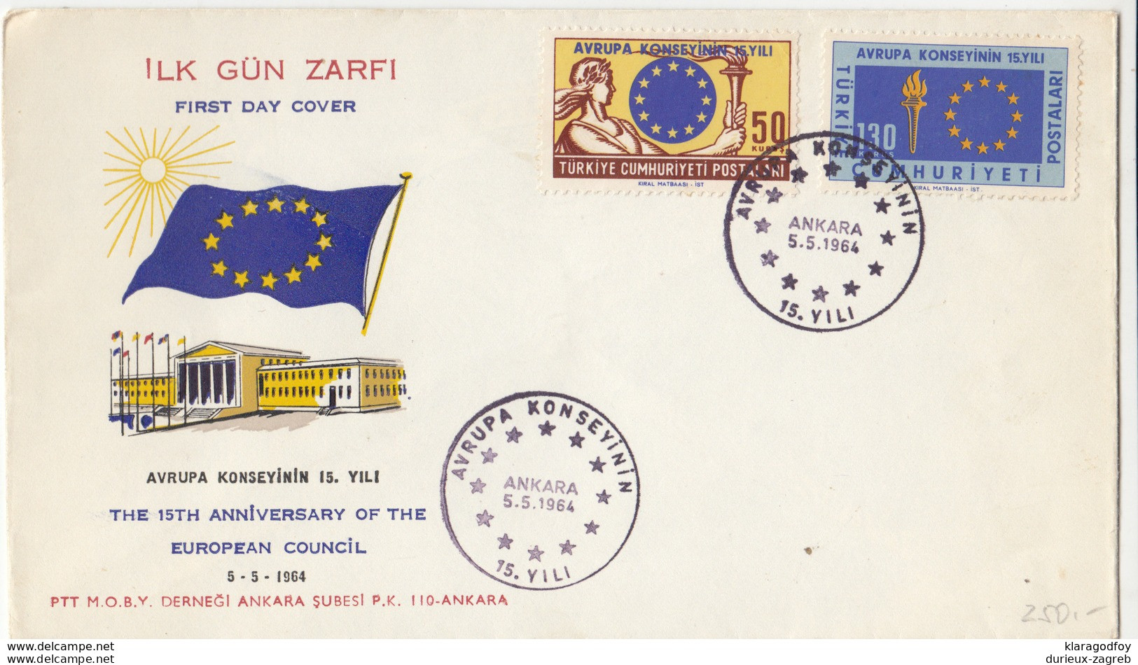 Turkey 1964 European Council FDC B171005 - FDC