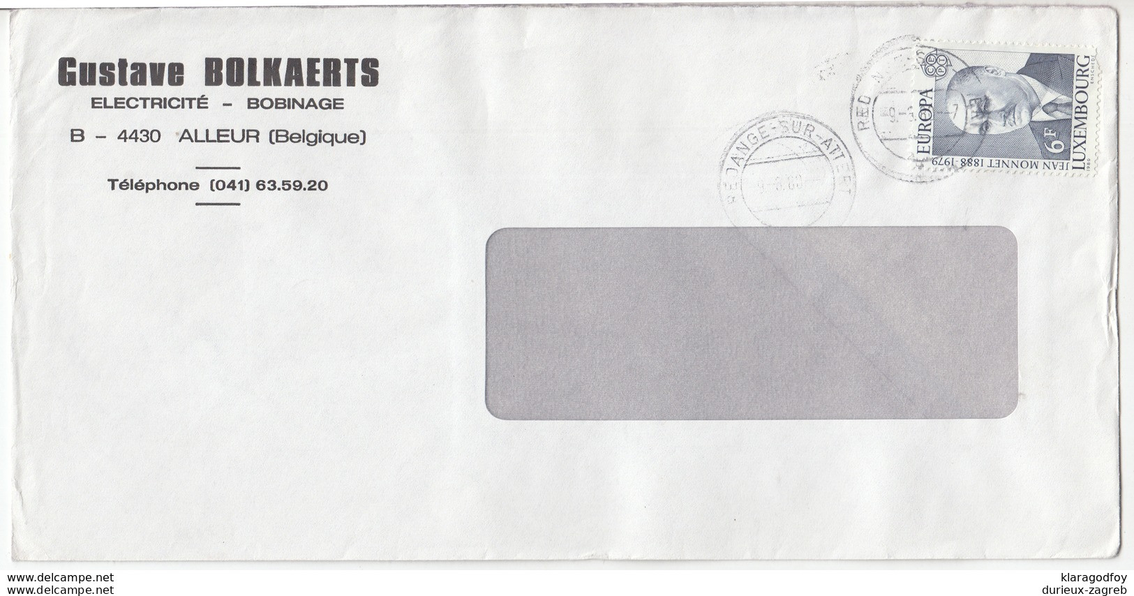 Gustave Bolkaerts Company Letter Cover Travelled 1980 Europa CEPT Stamp B171005 - Covers & Documents