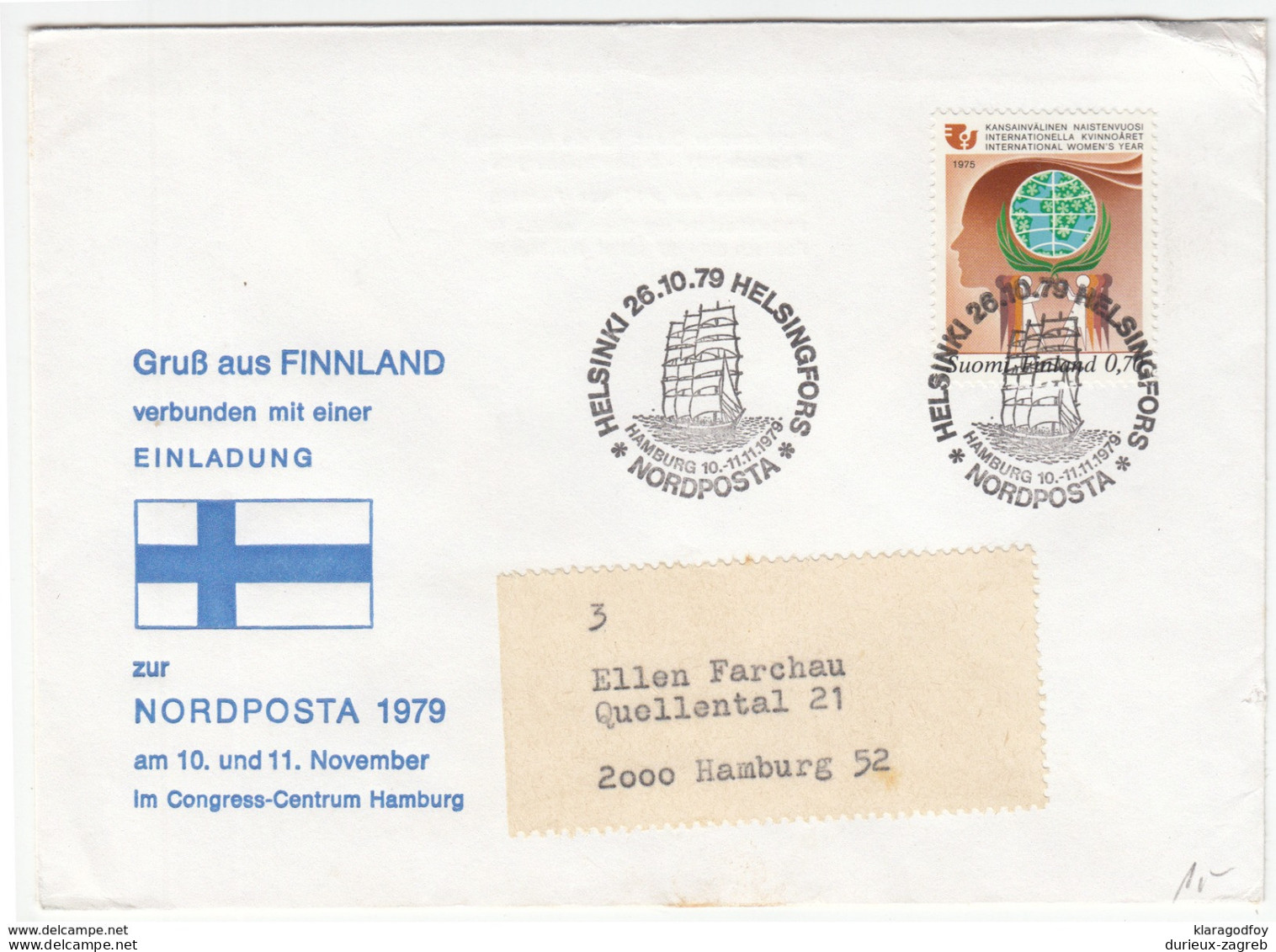 NORDPOSTA 1979 Special Cover And Postmark Travelled To Germany B171005 - Brieven En Documenten