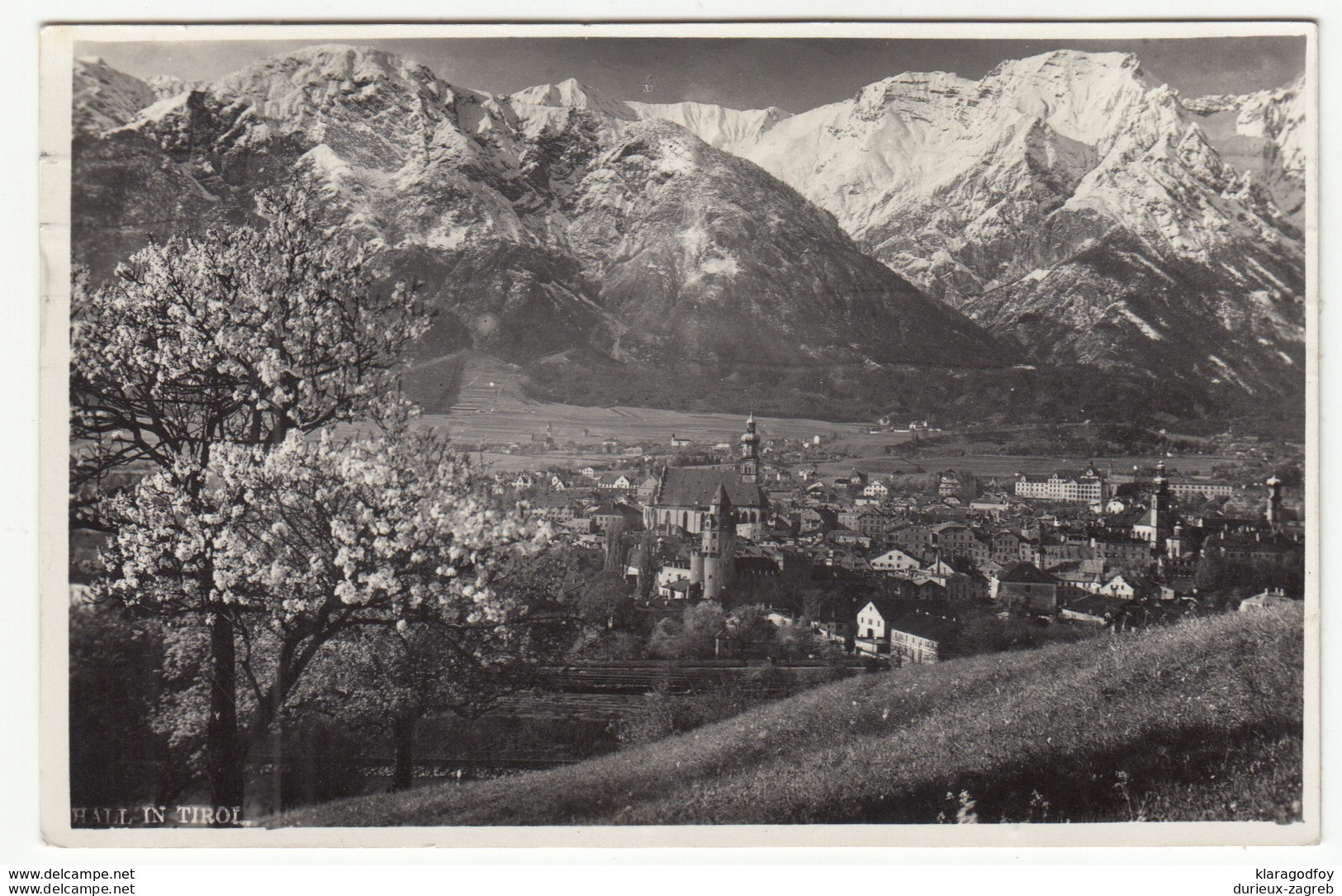 Hall In Tirol Old Postcard Travelled 193? Innsbruck Pmk B190110 - Hall In Tirol